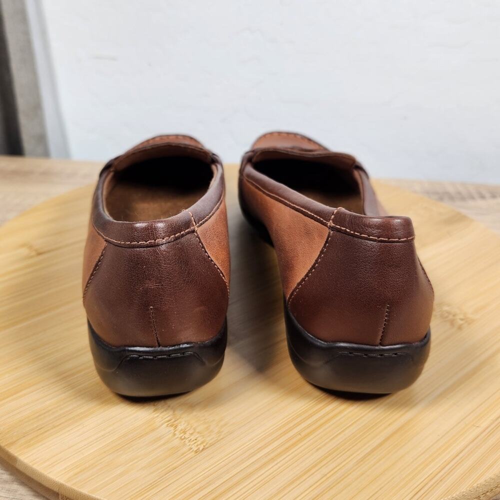 Clarks Cora Viola Size 7.5 Shoes Brown Slip-on Comfort Loafers Braided Detail - Picture 3 of 7